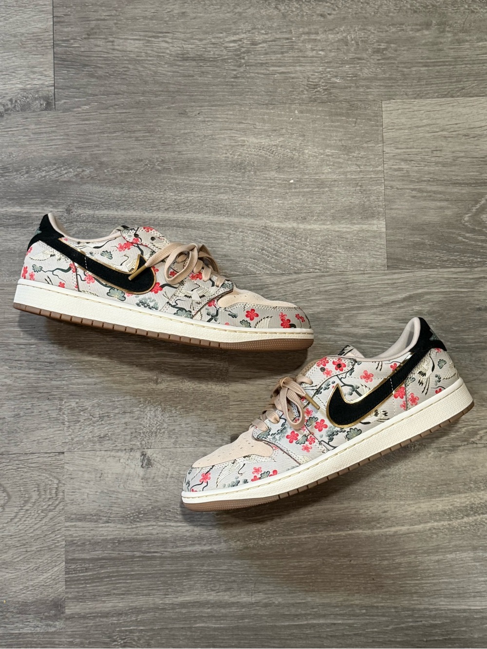 Rui Hachimura x Air Jordan 1 Retro OG Low Cranes HV8293-100 Shoes